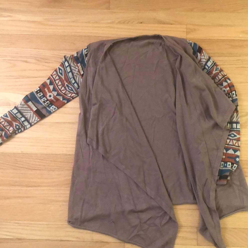 Aztec pattern cascading Cardigan